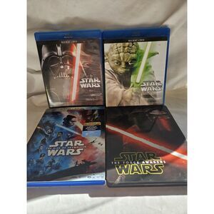 Star Wars Blu Ray Dvd Movie Bundle Phantom Menace A New‎ Hope Rise Of Skywalkers